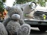 мишка Тедди и его машина, автомобиль, личный транспорт Мишки Медведева