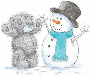 тедди и снеговик
