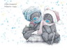 новогодние каникулы катание на коньках игра в снежки зимние развлечения скачай обои с мишками на свой компьютер