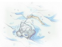 медведь Тедди, зима, холодный день, маленькая снежинка, он не мог двигаться